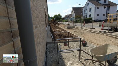 Tiefbauarbeiten entlang der Niedersachsenstraße