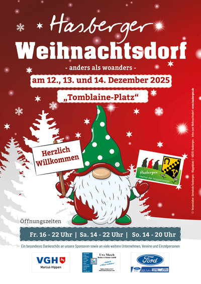 Flyer Hasberger Weihnachtsdorf 2025