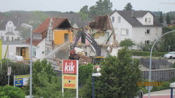Tecklenburger Straße 21 während des Abrisses