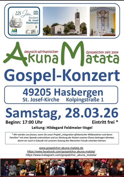 Plakat Gospelkonzert am 28