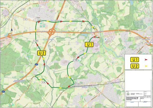 Umleitung 21./22. Oktober 2025 - © Landkreis Osnabrück Umleitung 21./22. Oktober 2025